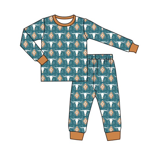 BLP0765 Baby Boys Steer's Skull Pajama Set Pre-order