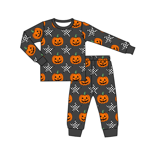 BLP0781 Baby Boys Halloween Pumpkin Pajama Set Pre-order