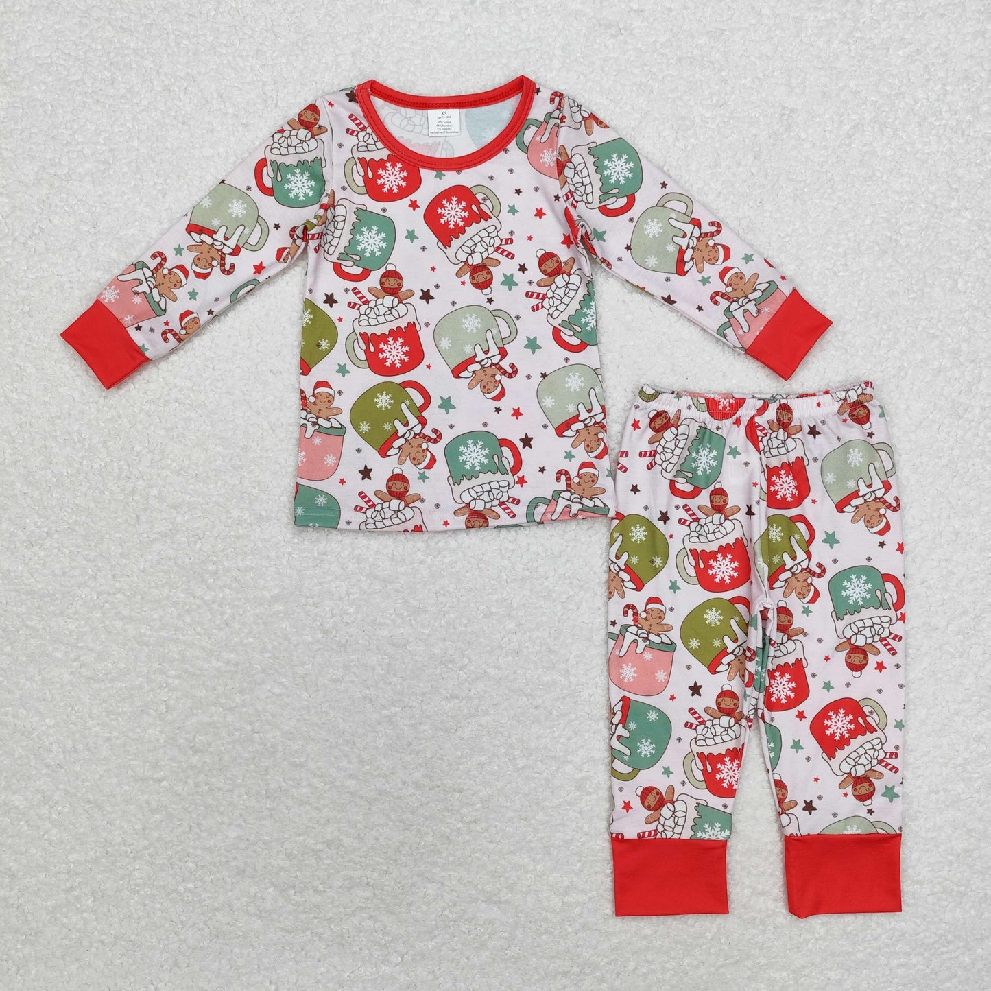 Merry Bright Gingerbread Bamboo Pajama Set for Christmas