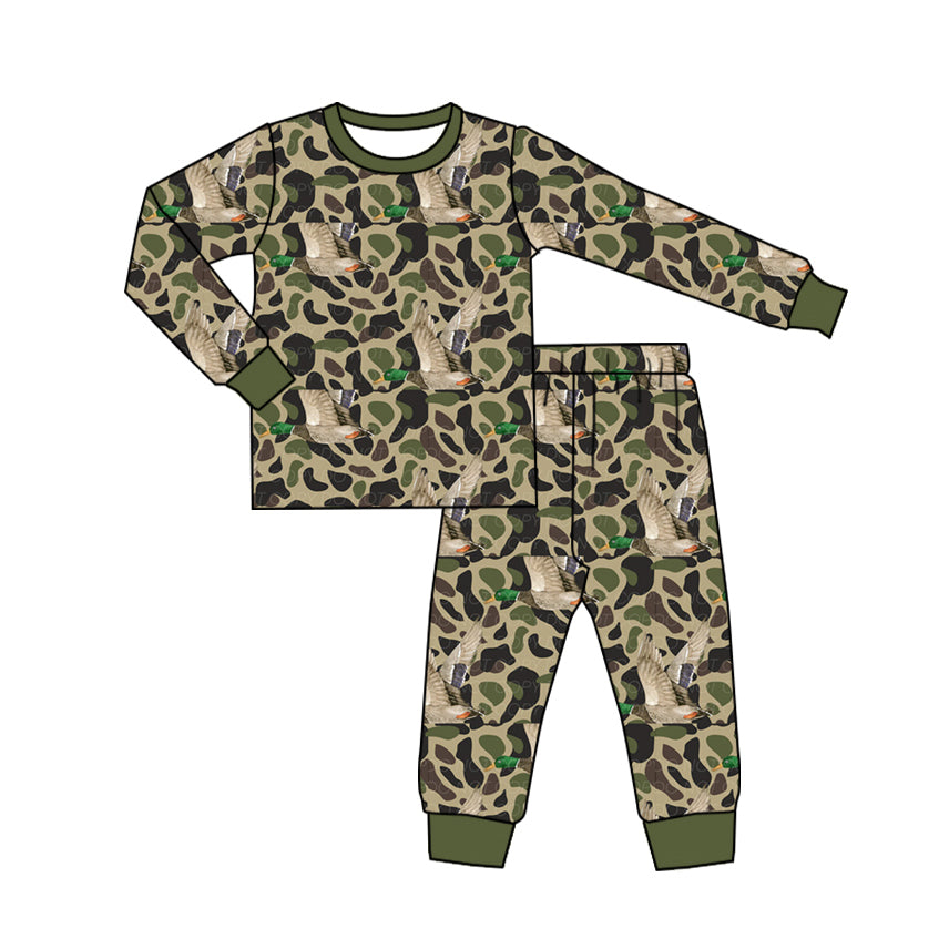 BLP0807 Baby Boys Mallard Camo Long Sleeve Pajama Set Pre-order