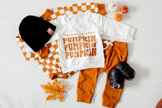 Baby Boys Pumpkin Top Orange Pants Outfit Preorder