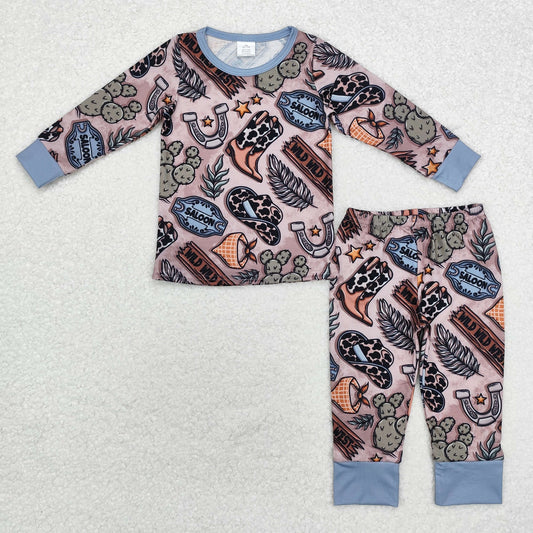 BLP0878 Baby  Wild West Long Sleeve Bamboo Pajama Set