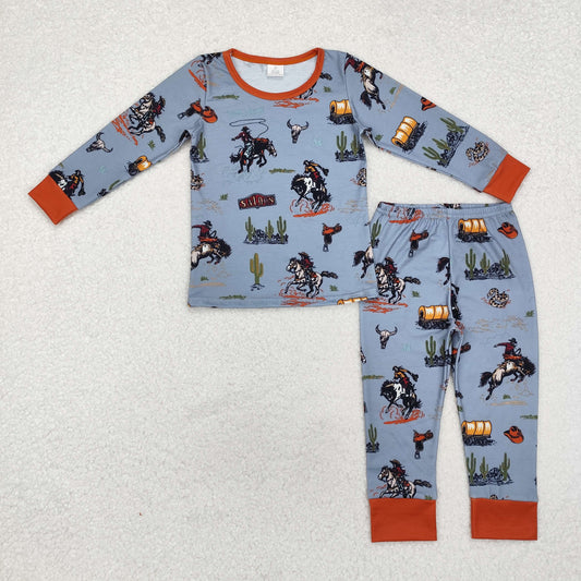 Baby Boys Western Rodeo Long Sleeve Bamboo Pajama Set