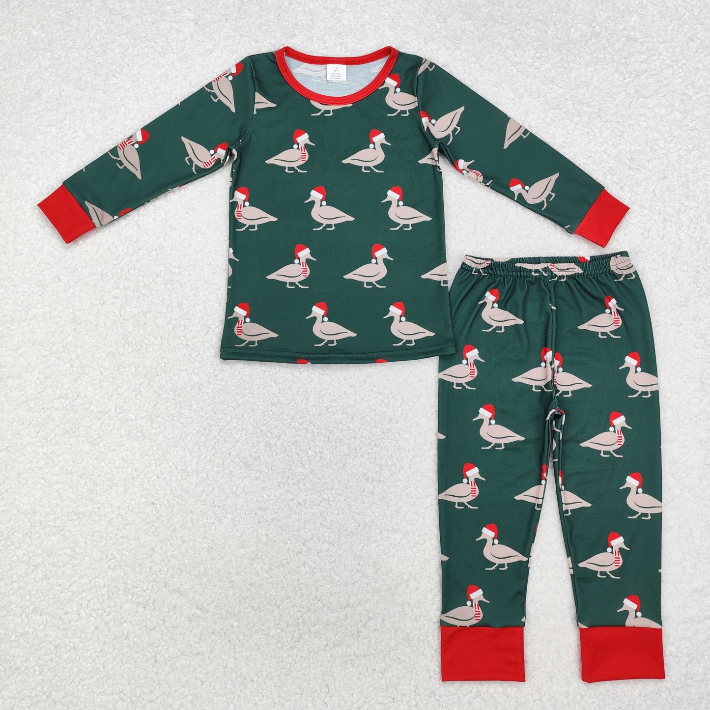 BLP0903 Baby Christmas Mallard Duck Long Sleeve Pajama Set