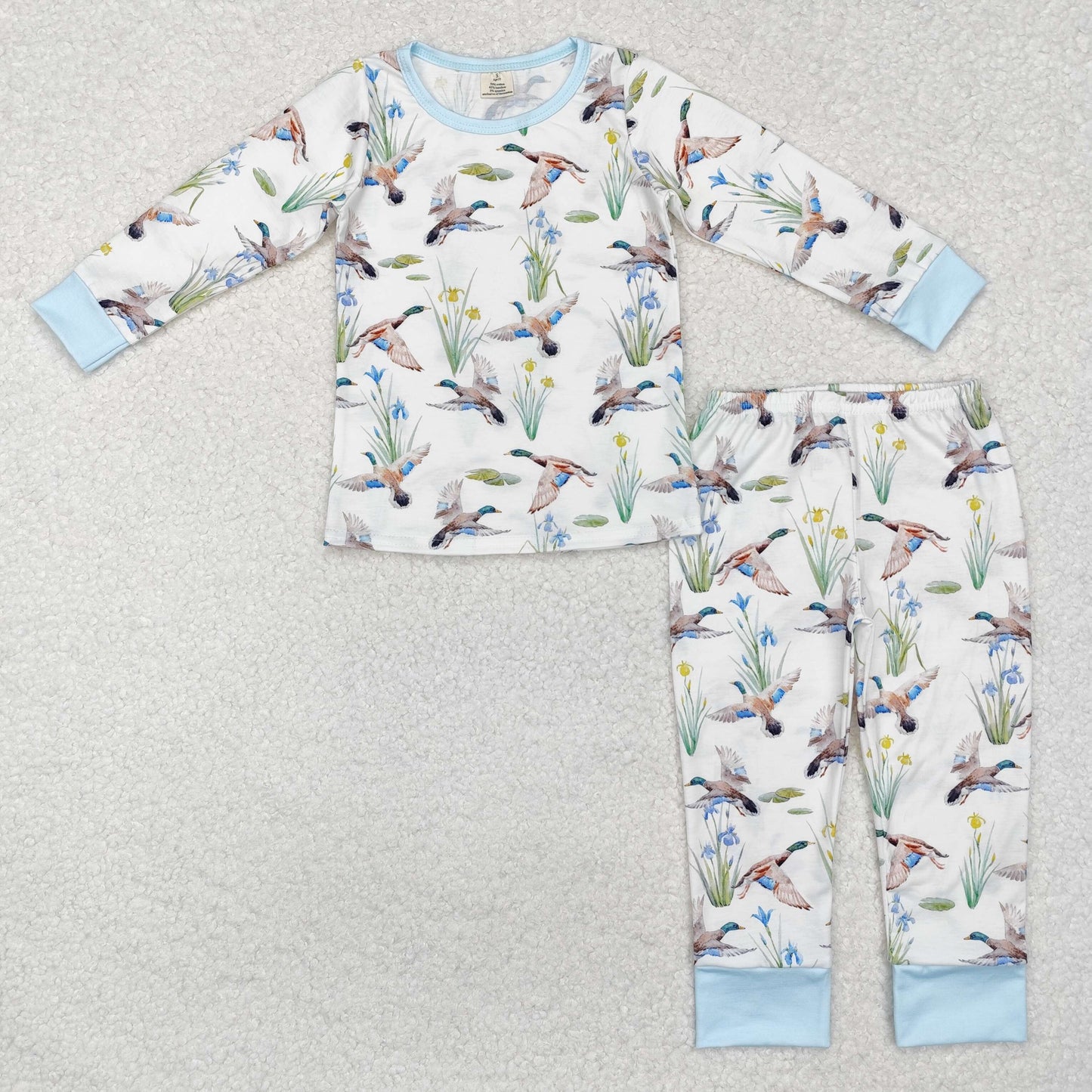 Sibling Baby Boys Mallard Duck Long Sleeve Pajama Set