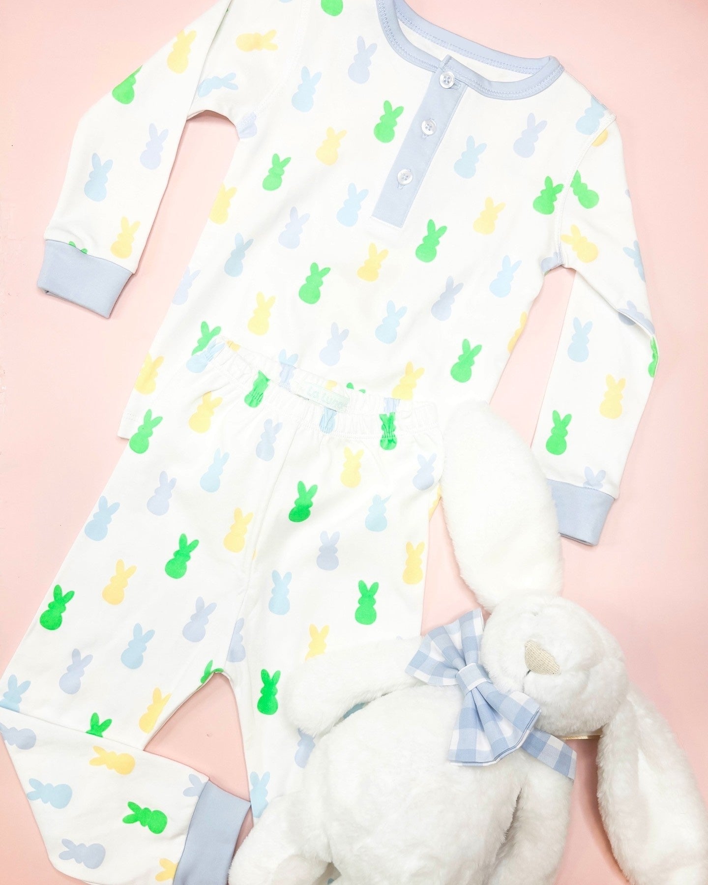 Toddler Baby Sibling Easter Cute Bunny Pajama Clothing