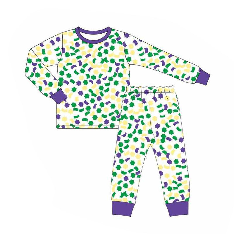 Toddler Boys Mardi Gras Long Sleeve Pajama Se Preorder