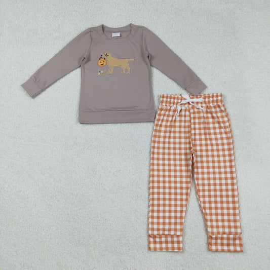 BLP1098 Kids Boys Hallween Dog Pants Outfit