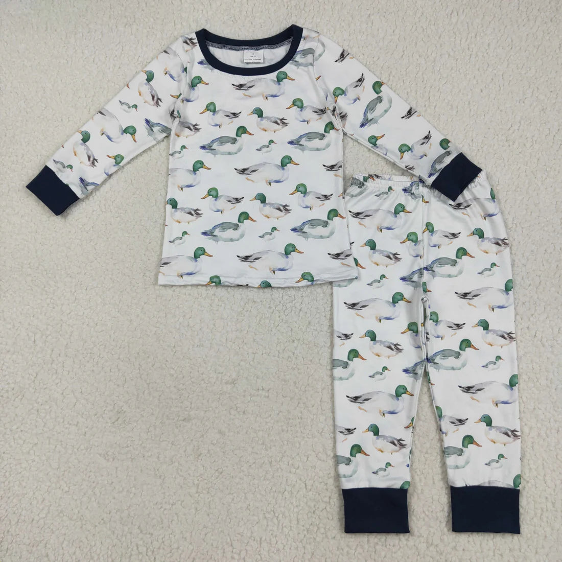 Sibling Baby Boys Hunting  Camo Duck Deet Long Sleeve Pajama Set