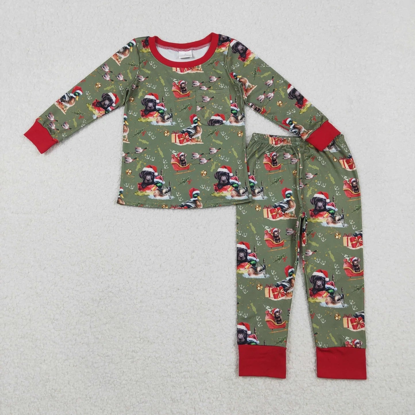 Sibling Baby Boys Christmas  Long Sleeve Pajama Set
