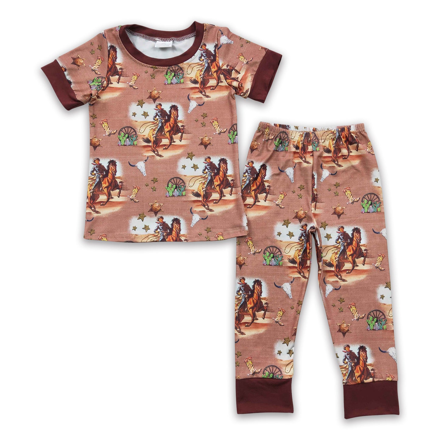 Western Boys Short Sleeve Pajama Set on Sale $5.5
