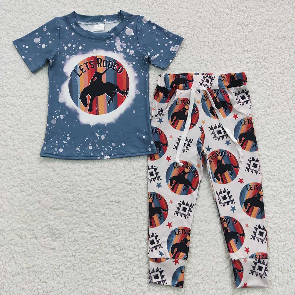 Sibling Baby Boys Western Shirt Jogger Pants Outfits Sets