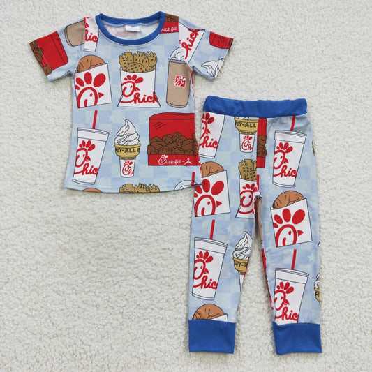 Baby Boys Chips Blue Color Pants Pajamas Clothes sets