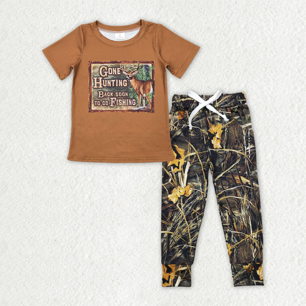 Hunting Season Toddler Boys Sibling Camo Pants Outfit