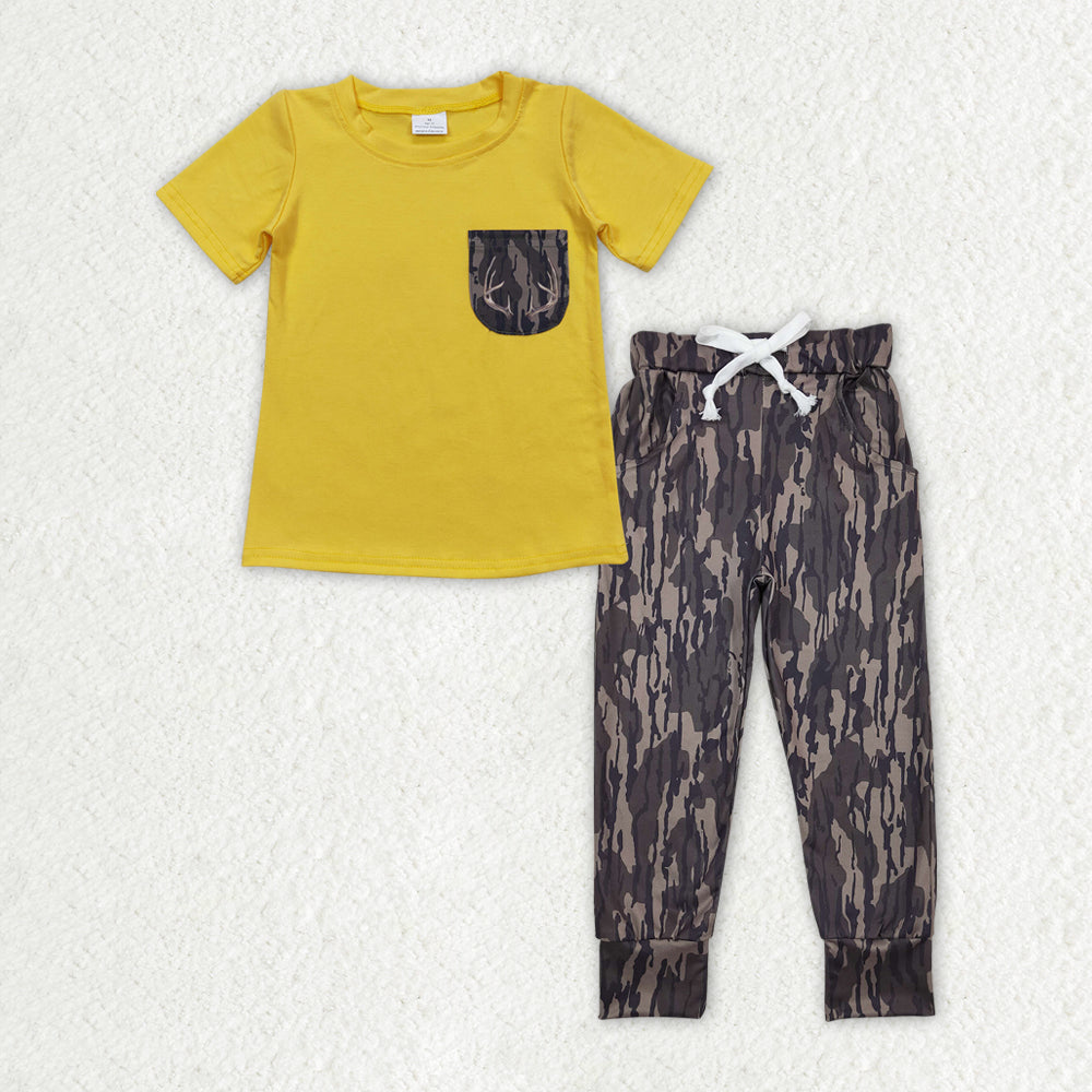 Hunting Season Toddler Boys Sibling Camo Pants Outfit