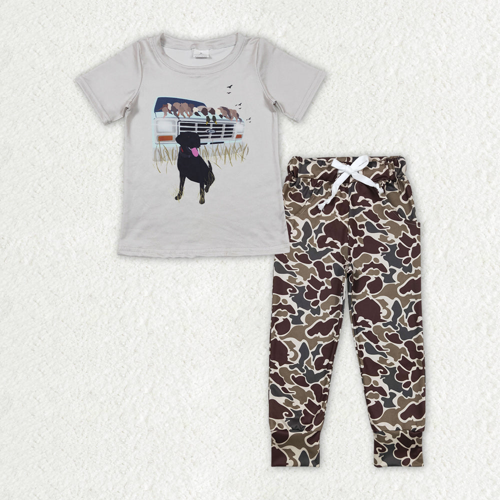 Hunting Season Toddler Boys Sibling Camo Pants Outfit