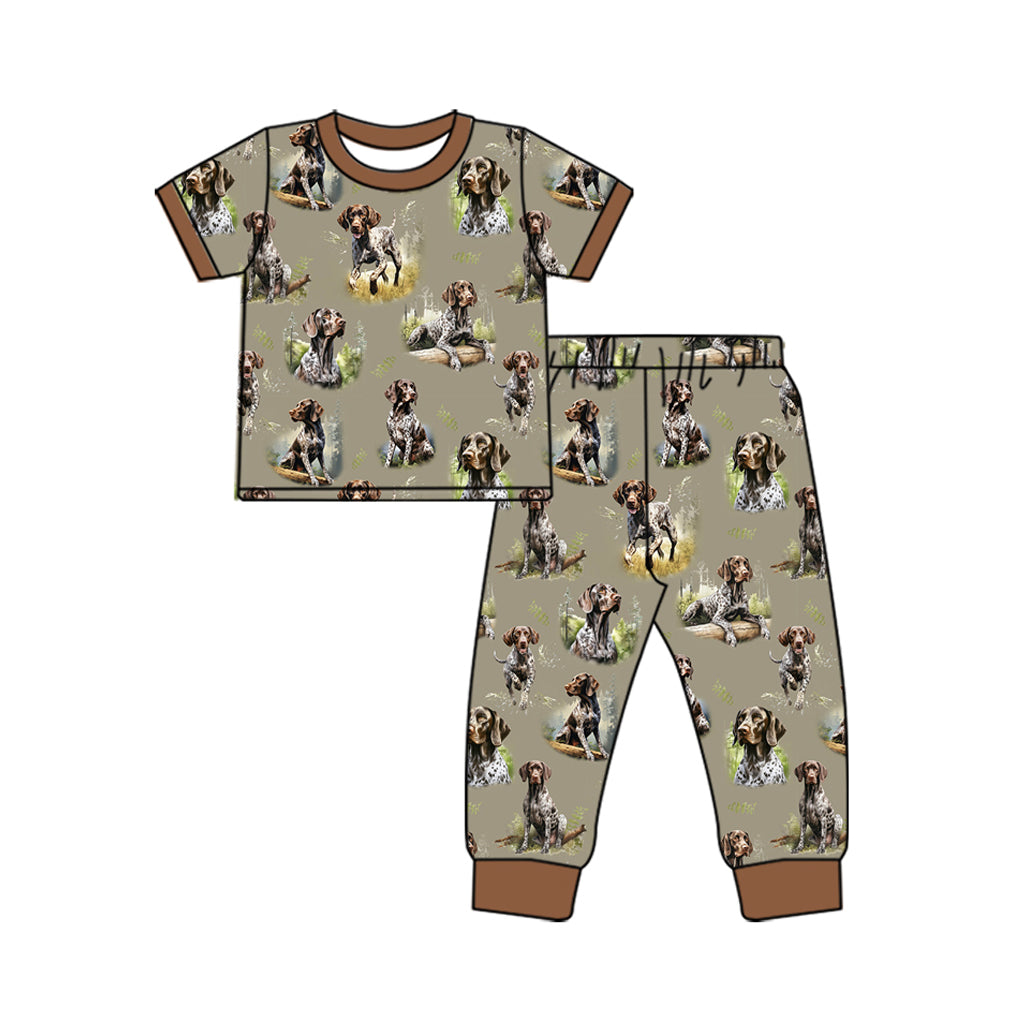 Toddler Baby Boys Hunting Dog  Pajama Set Preorder