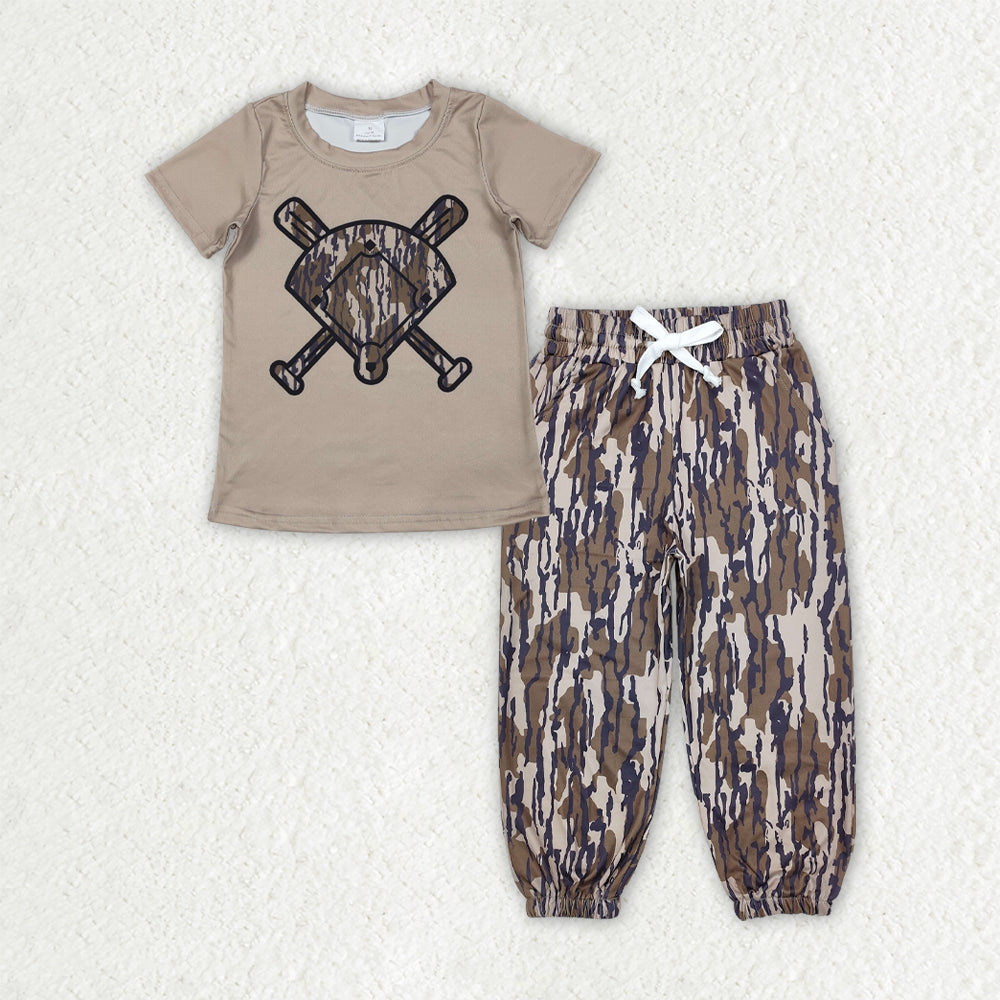 BSPO0651 Baby Boys Baseball Camo Jogger Set