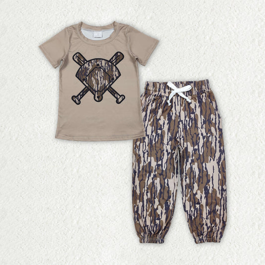 BSPO0651 Baby Boys Baseball Camo Jogger Set