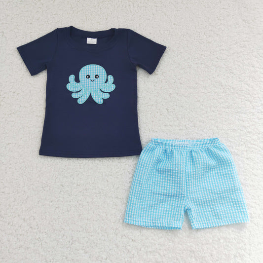 Baby Boys Summer Octopus Shorts Set On Sale