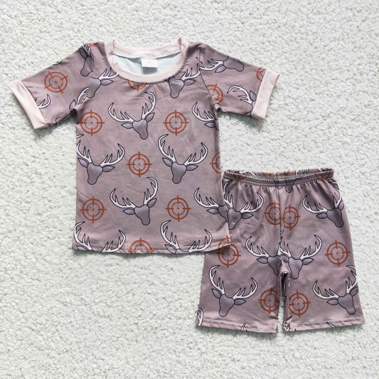 Baby Boys Hunting Dear Shorts Pajama Set