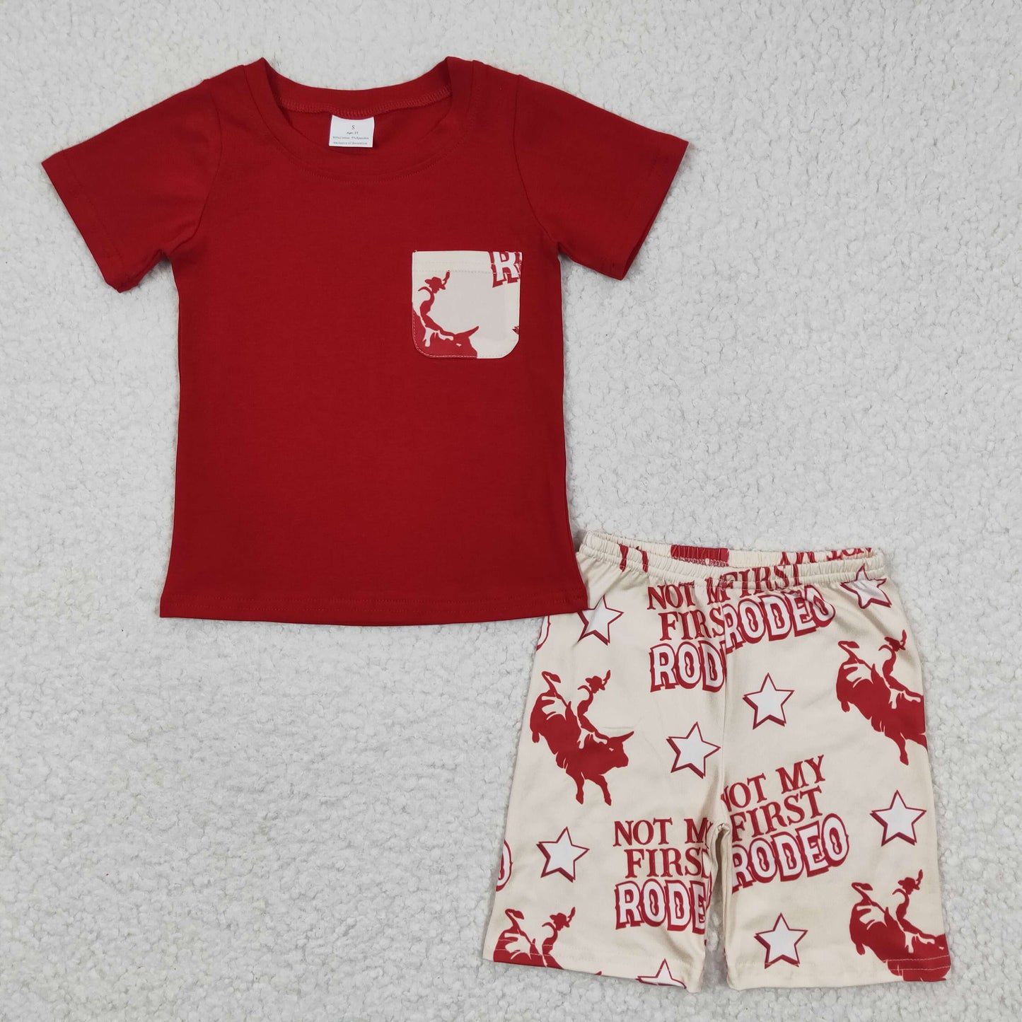 Toddler Boys Sibling Western Shorts Set