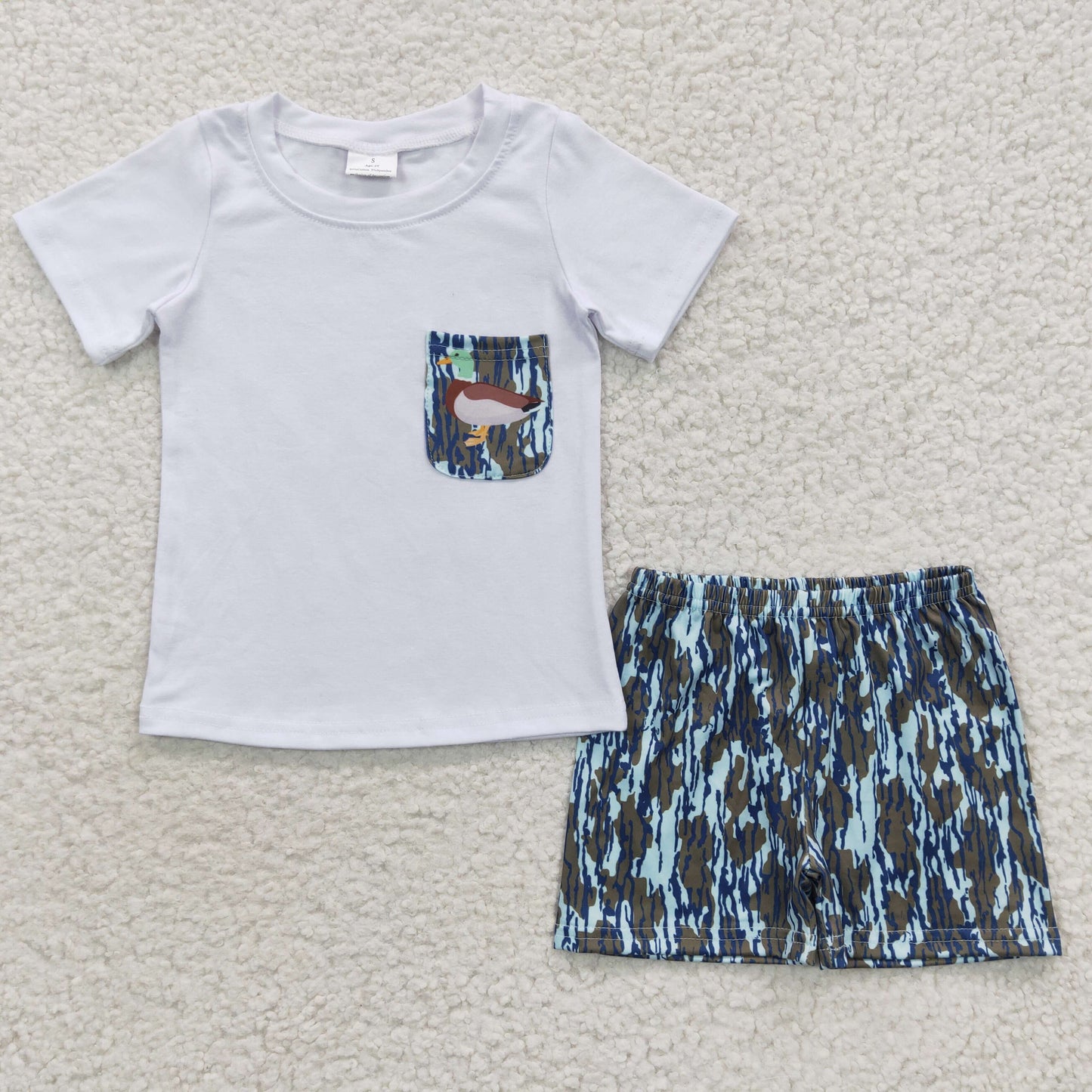 Summer Baby Boys Hunting Seasom Camo Shorts Set