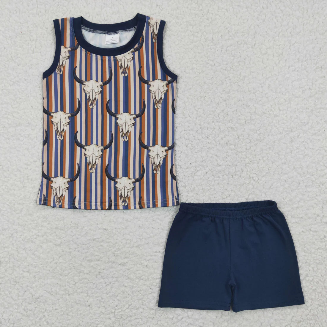 Sibling Baby Boys Sleeveless Top Shorts Set