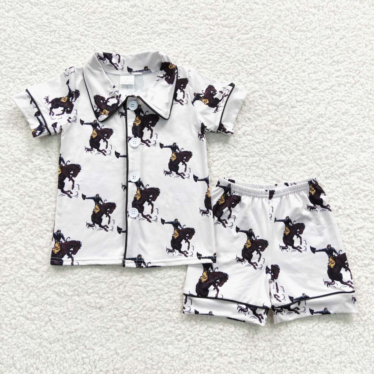 Baby Boys Wesstern Shorts Pajama Set Hot Sale