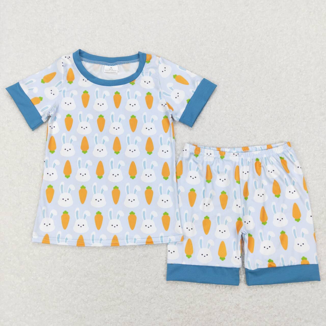 Baby Sibling Easter Cute Rabbit Carrot Shorts Set