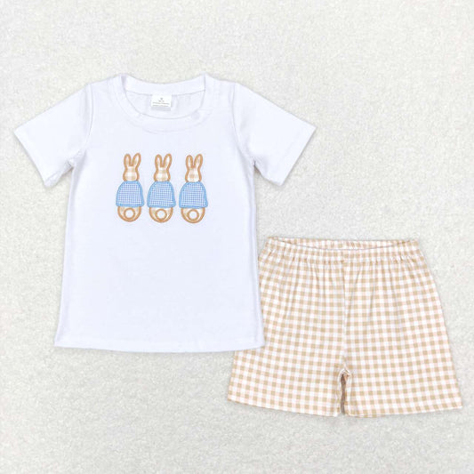 Baby Boys Toddler Easter Rabbits Khaki Shorts Clothes Sets