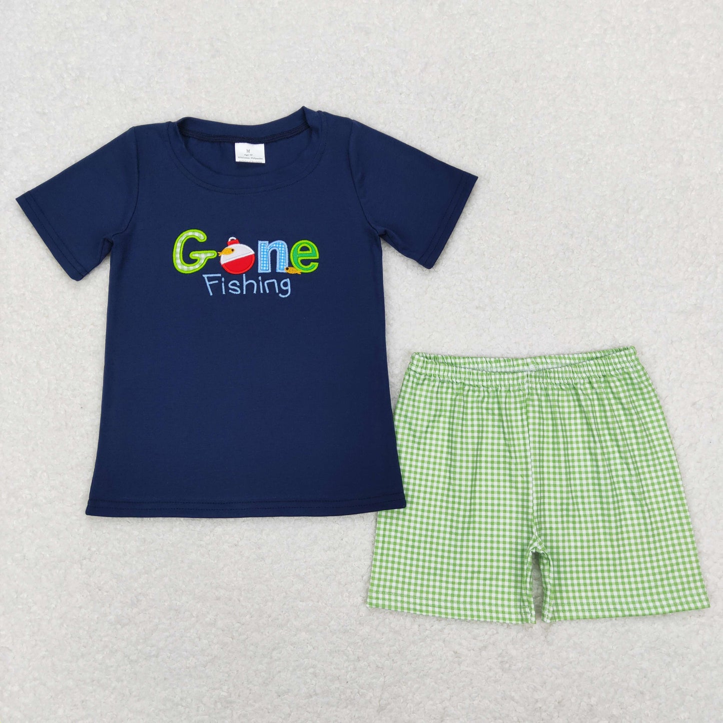 Sibling Baby Boys Summer Fishing Shorts Set