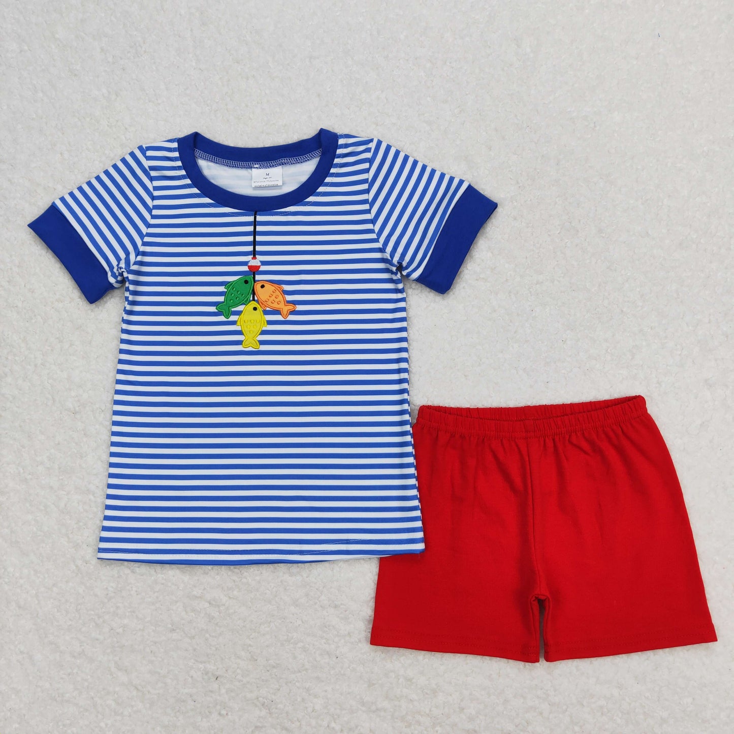 Sibling Baby Boys Summer Fishing Shorts Set