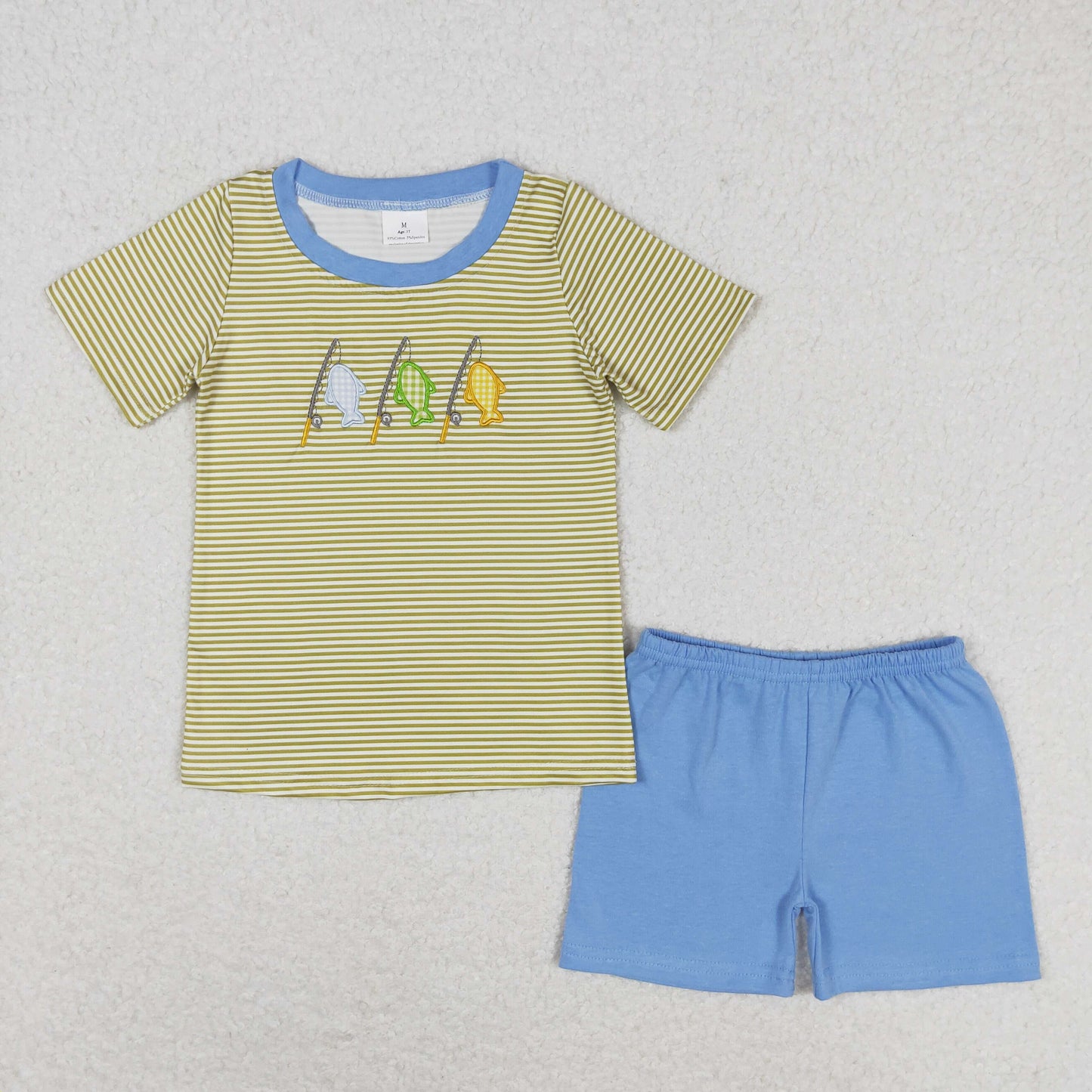 Sibling Baby Boys Summer Fishing Shorts Set