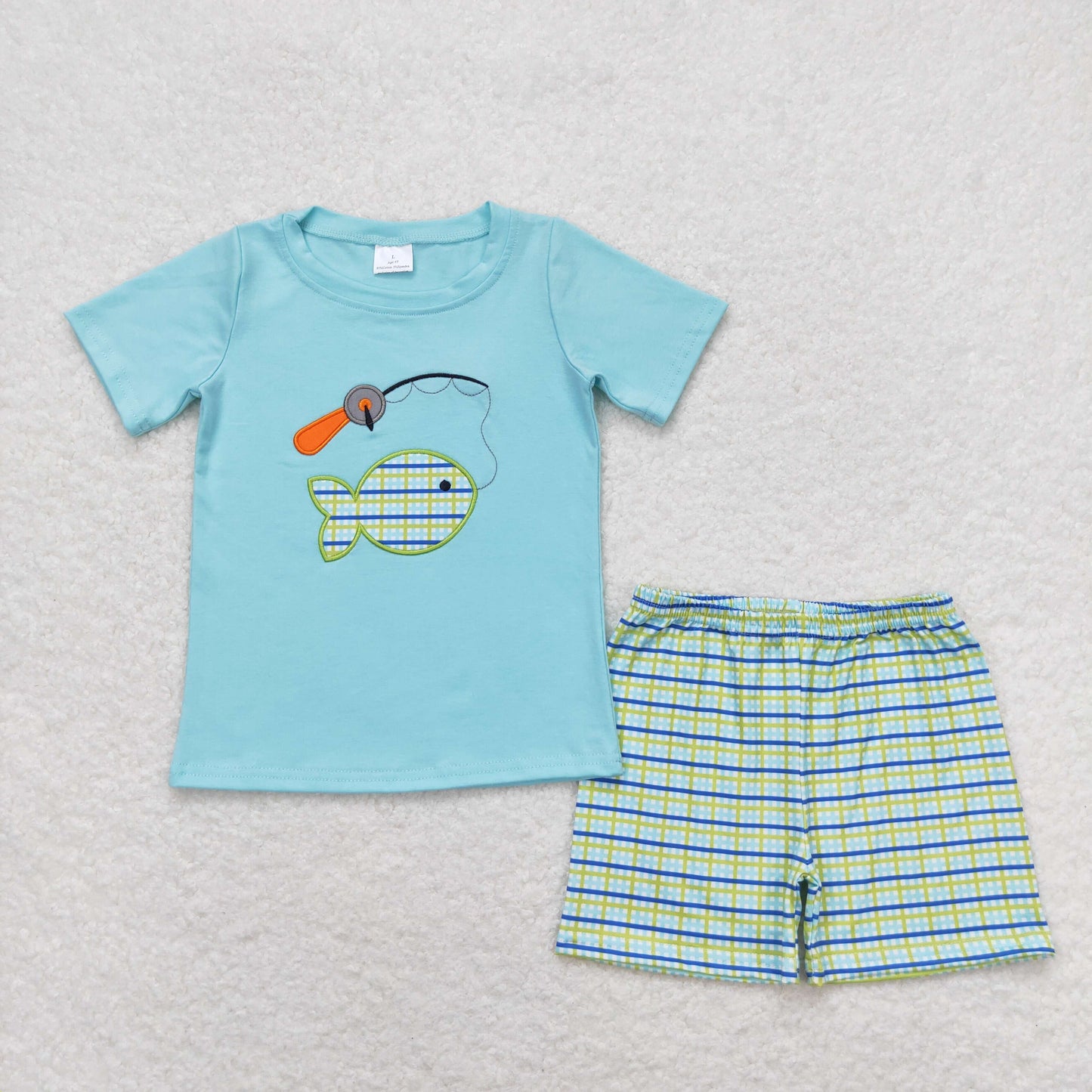Sibling Baby Boys Summer Fishing Shorts Set