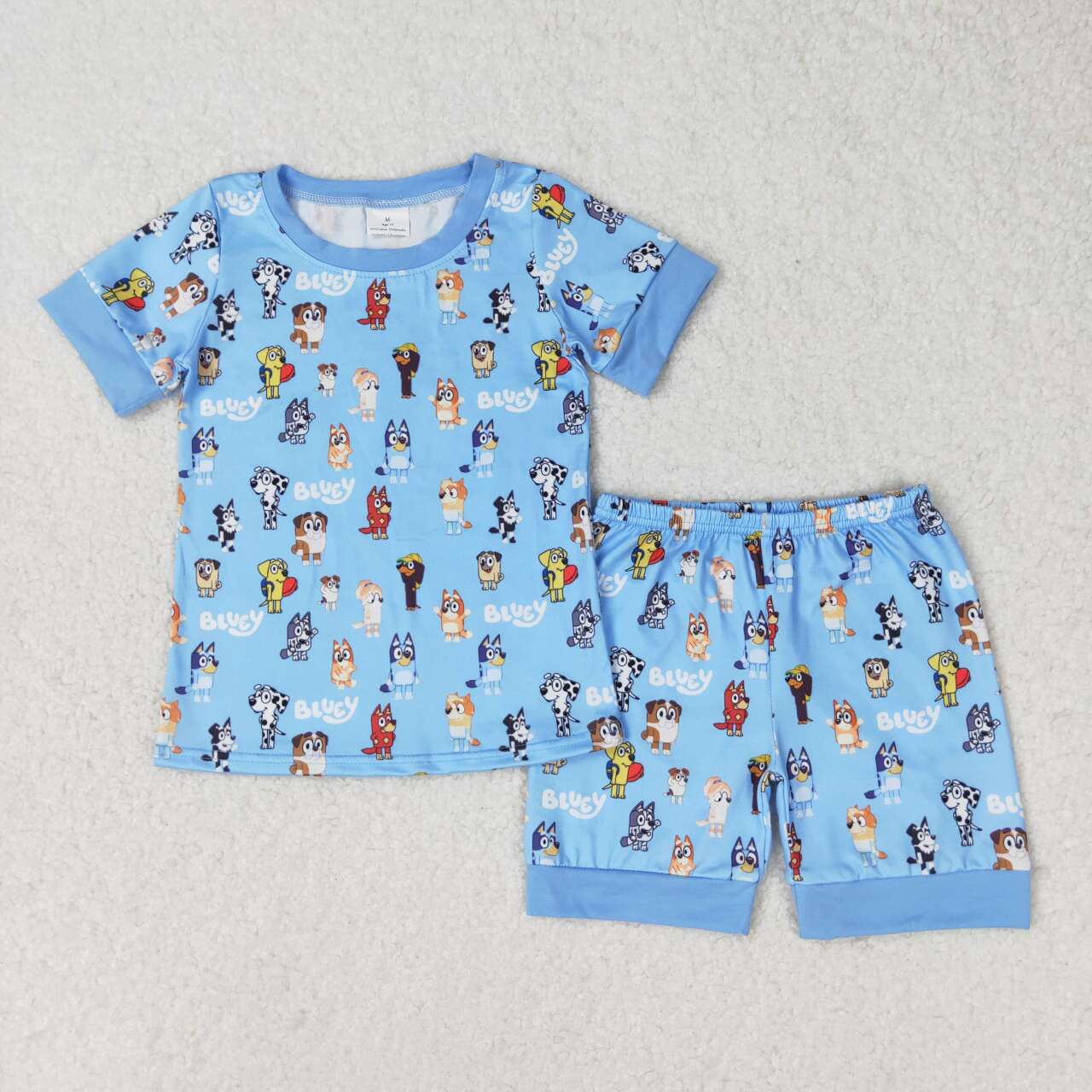 Summer Sibling Sister Brother Cartoon Dog Shorts Pajama Set