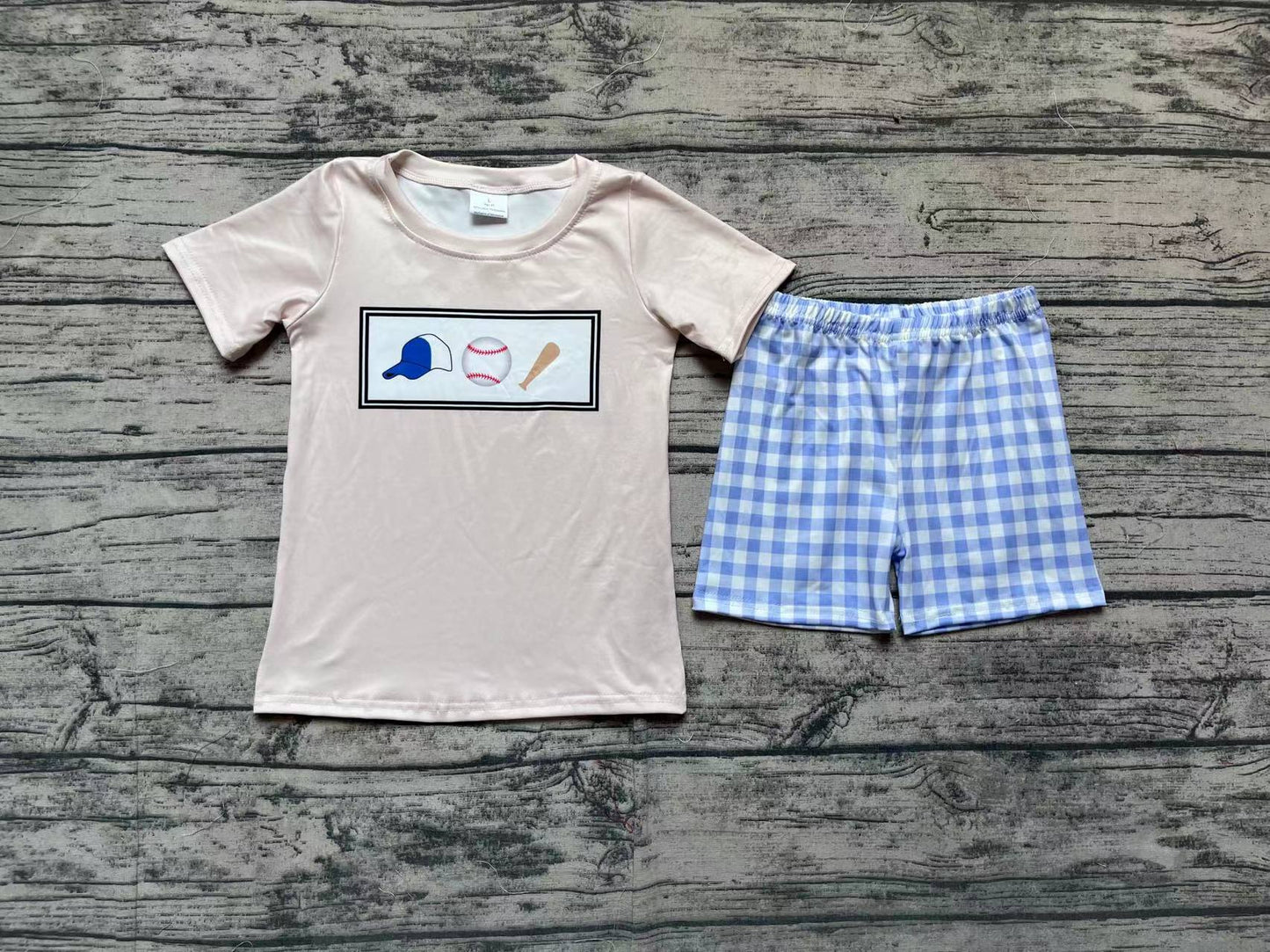 Summer Baby Boys Baseball Game Shorts Set