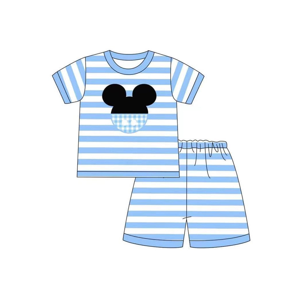 Sumemr Baby Sibling Cartoon Mouse Shorts Set Pre-order