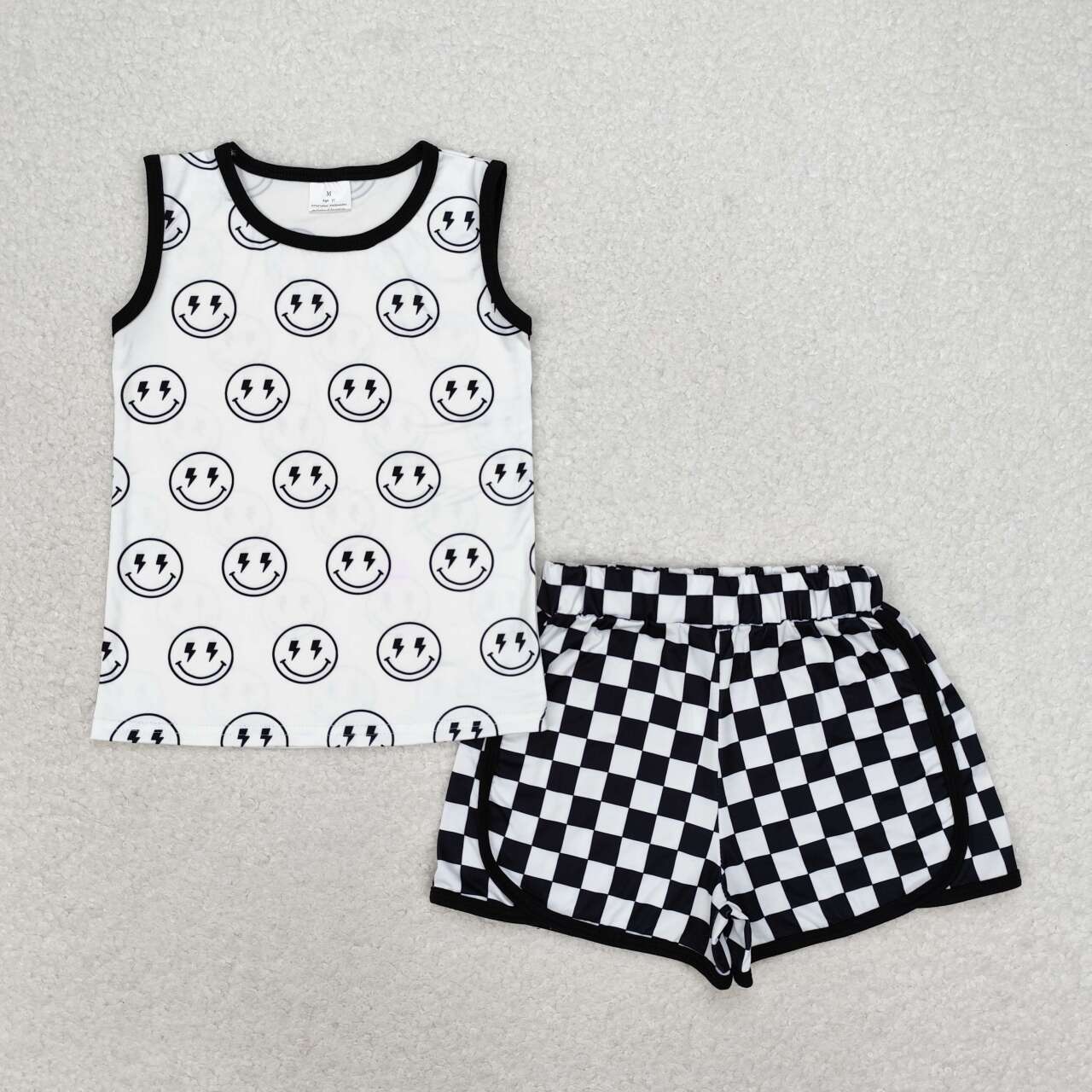 Sibling Baby Boys Summer Happy Face Shorts Set