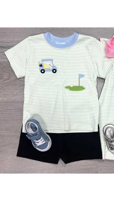 Toddler Boys Golf Top Shorts Set Preorder