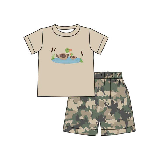 Toddler Boys Summer Mallard Duck Camo Shorts Set Preorder