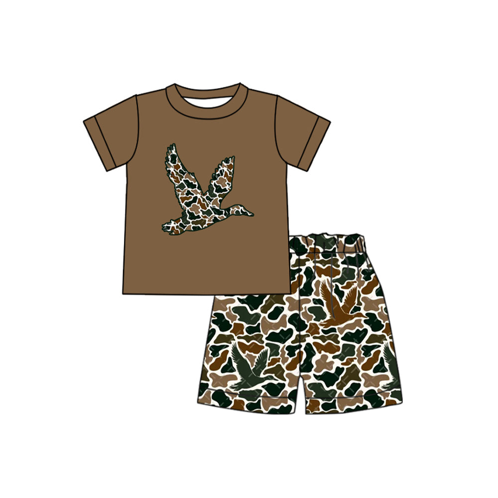 Toddler Baby Sibling Camo Duck Shorts Set Preorder