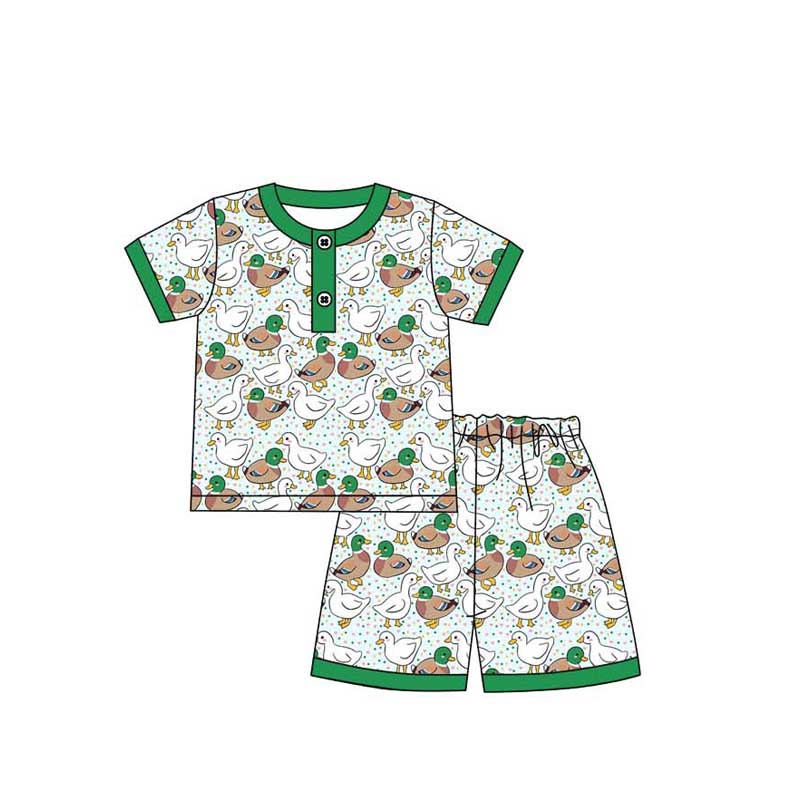 Toddler Baby Sibling Cute Mallarf Duck Shorts Set Preorder