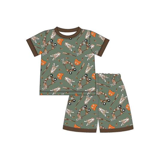 BSSO1113 Baby Boys Hunting Deer Shorts Set Preorder