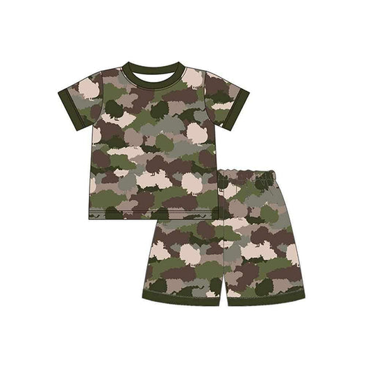 BSSO1114 Baby Boys Hunting Camo Shorts Set Preorder