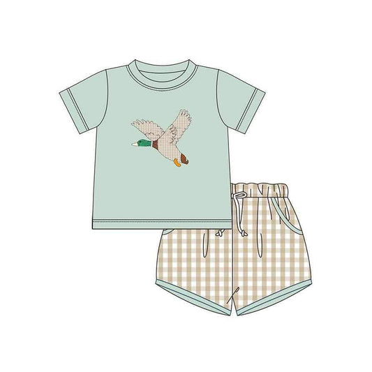 BSSO1119 Baby Boys Mallard Duck Shorts Set Preorder