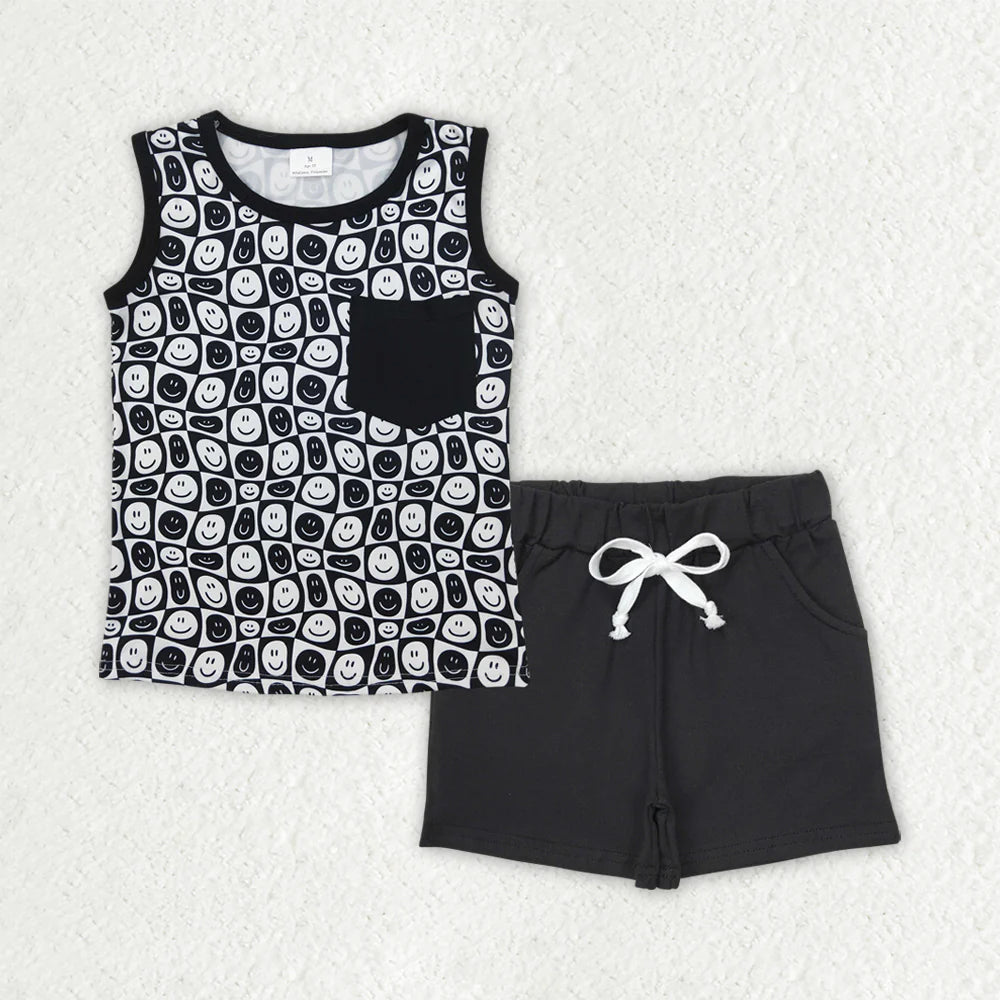 Sibling Baby Boys Sleeveless Top Shorts Set