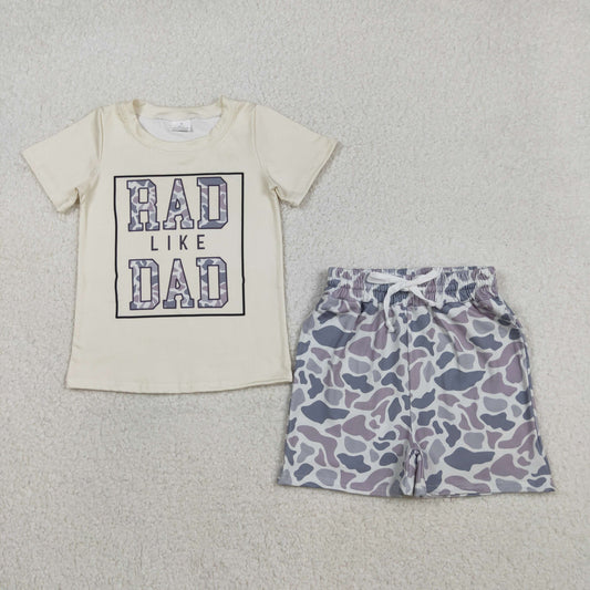 Rad Like Dad Old School Camo Shorts Set