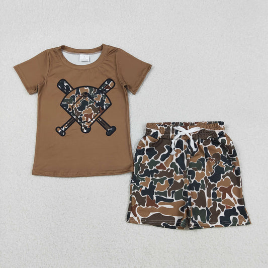 Baby Boys Golf Brown Camo Shorts Set