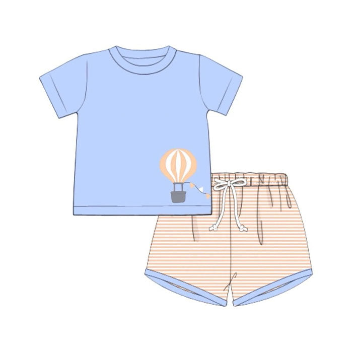 BSSO1718 Baby Boys hot air balloon Outfit Preorder